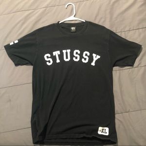 stussy tee short sleeve black white shirt